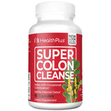 Frasco de suplemento HealthPlus Super Colon Cleanse 60 cápsulas