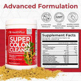 Tabla nutricional del suplemento HealthPlus Súper Limpieza de Colon 340 g Polvo