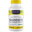 Frasco frontal de Healthy Origins bisglicinato de magnesio quelado Chelamax, presentación de 120 tabletas