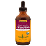 Frasco de suplemento Herb Pharm Ashwagandha sin alcohol 120 ml