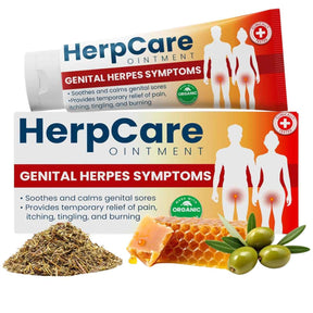 HerpCare ungüento tópico de cuidado íntimo, presentación frontal