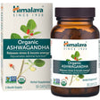Frasco de suplemento Himalaya Ashwagandha Orgánica 670 mg 90 comprimidos