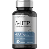 Frasco de suplemento Horbäach 5-HTP 400 mg 120 cápsulas