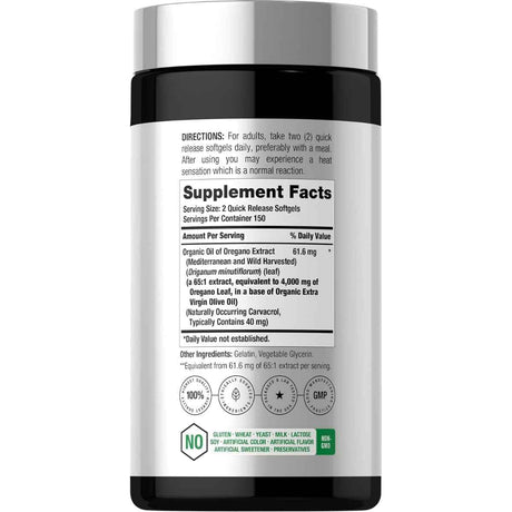 Información del suplemento y modo de uso de Horbaach aceite de orégano
