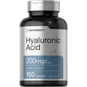 Frasco de suplemento Horbaach Ácido Hialurónico 150 cápsulas