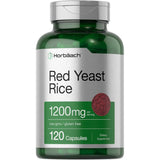 Frasco de suplemento Horbäach Arroz de Levadura Roja 1200 mg 120 Cápsulas