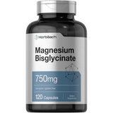 Frasco frontal de Horbäach bisglicinato de magnesio 100 mg por cápsula, 120 cápsulas