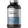 Frasco de suplemento Horbaach Carbonato de Calcio con Vitamina D3 1200 mg 240 cápsulas blandas