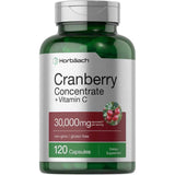 Frasco de suplemento Horbaach Concentrado de Arándano con Vitamina C 120 cápsulas