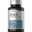 Frasco de suplemento Horbaach DHEA 100 mg 200 cápsulas