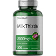 Frasco de suplemento Horbaach Extracto de Cardo Mariano 3000 mg 300 cápsulas