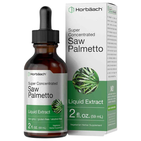Frasco de suplemento Horbaach Extracto de Saw Palmetto 59 mL