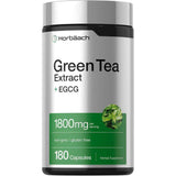 Horbaach extracto de té verde con EGCG 1800 mg, frasco de 180 cápsulas, vista frontal