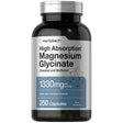 Frasco frontal de Horbäach glicinato de magnesio 240 mg por porción, 250 cápsulas