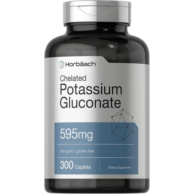 Horbäach gluconato de potasio, 99 mg de potasio por tableta, frasco de 300 tabletas
