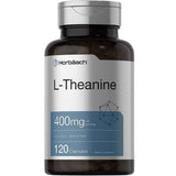Frasco de suplemento Horbäach L-Teanina 400 mg 120 Cápsulas
