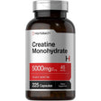 Frasco de suplemento Horbäach Monohidrato de Creatina 5000 mg 225 cápsulas