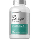 Frasco de suplemento Horbäach Multi Colágeno 2000 mg 180 cápsulas