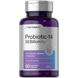 Frasco de suplemento Horbaach Probiotic-14 60 cápsulas