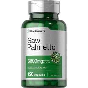 Frasco de suplemento Horbäach Saw Palmetto 120 cápsulas