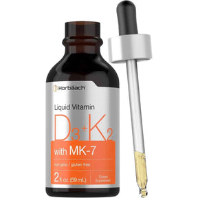 Frasco de suplemento Horbäach Vitamina D3 + K2 líquida 59 m