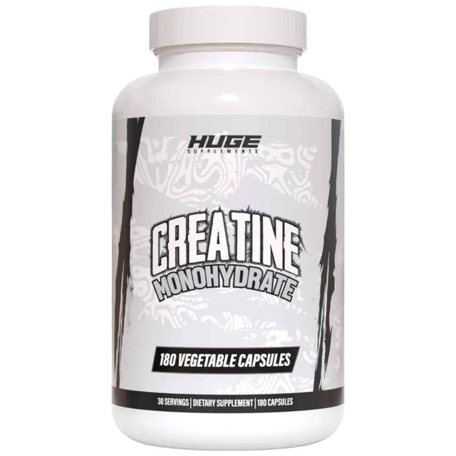 Frasco de suplemento Huge Supplements Creatina Monohidrato 150 cápsulas