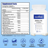 Tabla nutricional del suplemento HUXINSK Zeolita Cleanse 90 cápsulas