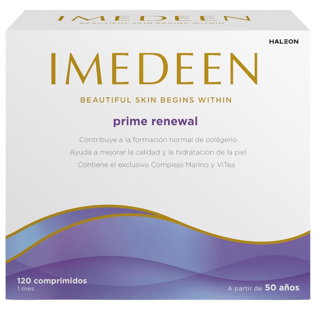 Frasco de suplemento Imedeen Prime Renewal 120 tabletas