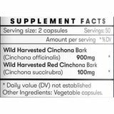 Información nutricional de Quinnine Soporte para Calambres | 1000 mg de quinina por cápsula
