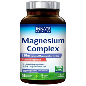 Frasco de Innate Vitality Magnesium Complex de 90 cápsulas vegetarianas