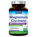Frasco frontal de Innate Vitality Glicinato de magnesio, presentación de 60 cápsulas.