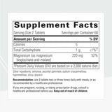 Etiqueta Supplement Facts de Integrative Therapeutics glicinato de magnesio plus 220 mg
