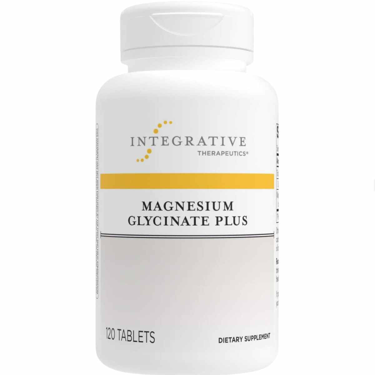 Frasco de Integrative Therapeutics glicinato de magnesio plus 220 mg con 120 tabletas
