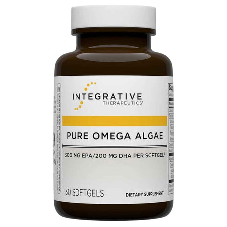 Integrative Therapeutics Pure Omega Algae 300 mg EPA y 200 mg DHA 30 cápsulas blandas frontal