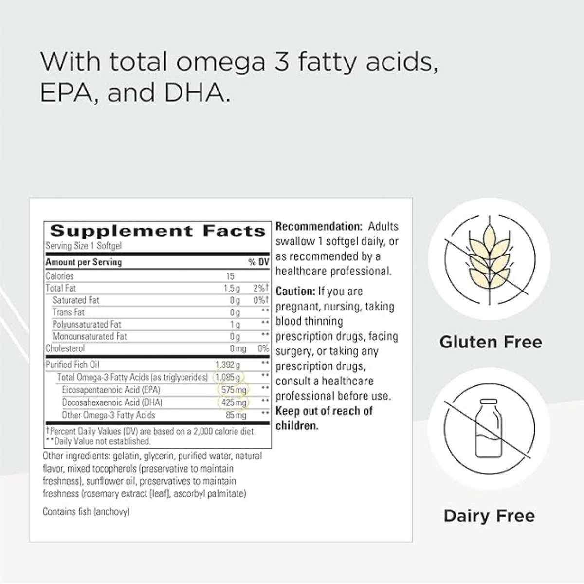 Información del suplemento Integrative Therapeutics Pure Omega Ultra HP omega 3 90 cápsulas blandas