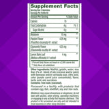Tabla nutricional del suplemento vitafusion Melatonina Sabor Fresa 10 mg 100 Gomitas
