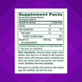 Tabla nutricional del suplemento Vitafusion Vitamina B12 1000 mcg 140 gomitas