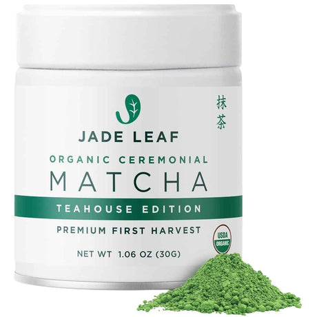 Frasco de suplemento Jade Leaf Matcha Ceremonial 100% Puro Polvo 30 g