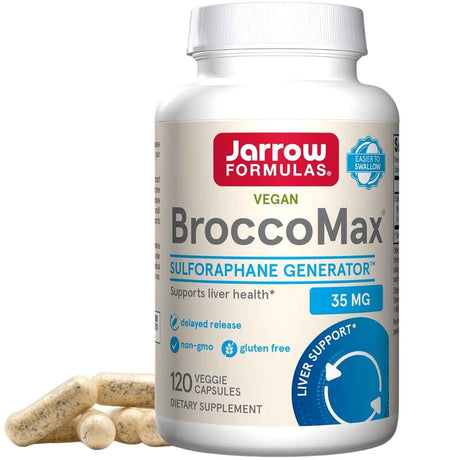 Jarrow Formulas BroccoMax brócoli 35 mg 120 cápsulas vegetales frontal