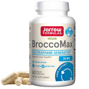 Jarrow Formulas BroccoMax brócoli 35 mg 60 cápsulas vegetales frontal