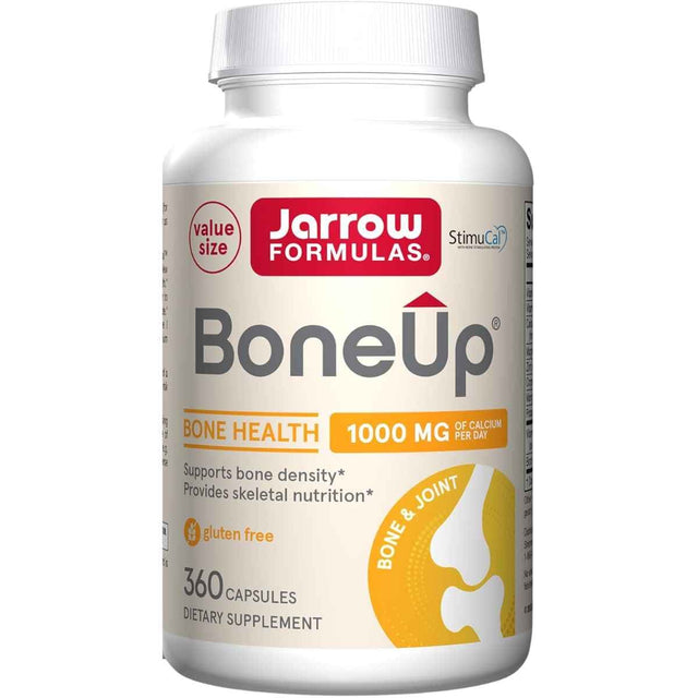 Frasco de suplemento Jarrow Formulas Calcio MCHA 1000 mg 360 cápsulas