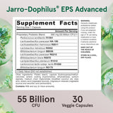 Tabla nutricional del suplemento Jarrow Formulas Jarro-Dophilus EPS Advanced 30 Cápsulas Vegetales
