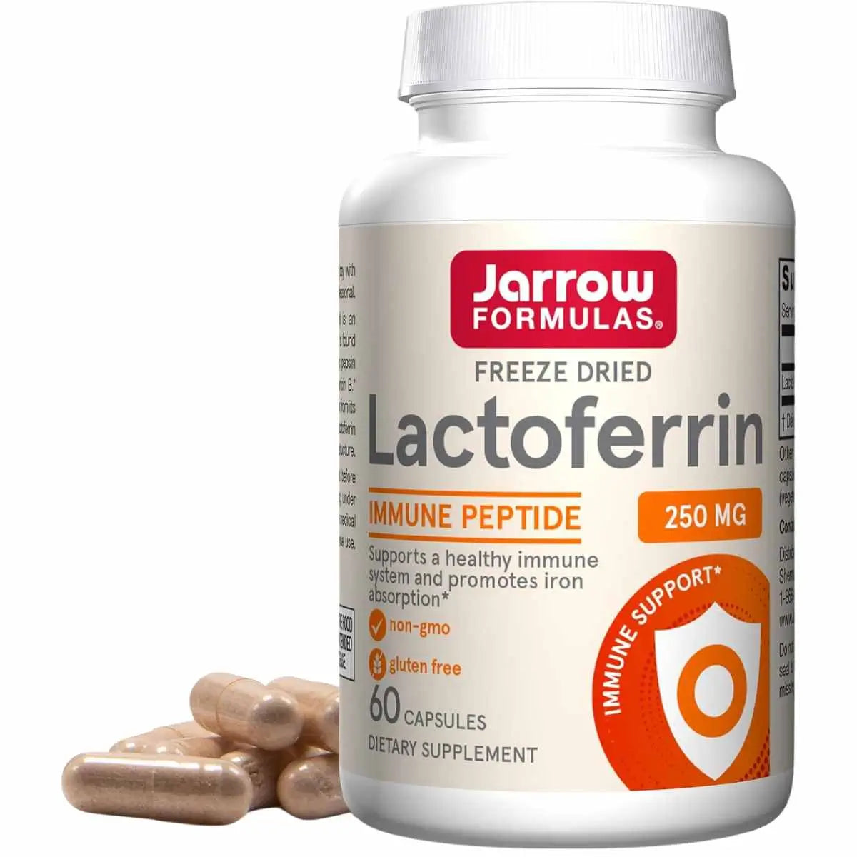 Jarrow Formulas Lactoferrin - 60 Cápsulas para soporte inmunológico y bienestar general