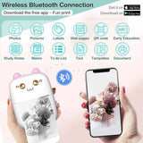 JEPEErbz C9 mini impresora térmica portátil Bluetooth color rosado con conexión por app