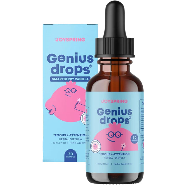 Frasco de suplemento JoySpring Mezcla de Extractos Herbales Sabor Mora Vainilla 30 mL