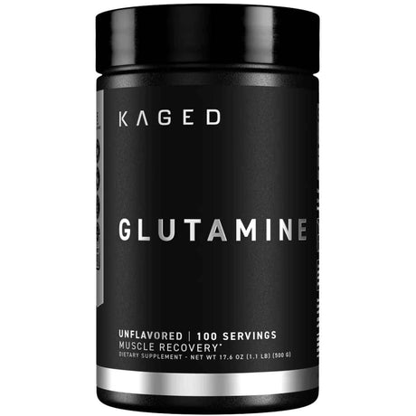 Frasco de suplemento Kaged L-Glutamina 500 g