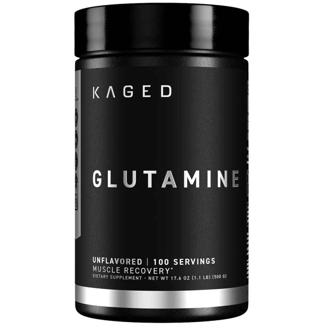 Frasco de suplemento Kaged L-Glutamina 500 g