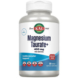 Frasco frontal de KAL taurato de magnesio con vitamina B6, 120 tabletas