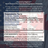 Información del suplemento de Kappa Nutrition Magbrain complejo de magnesio 3 en 1, 120 cápsulas.