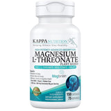Frasco frontal de Kappa Nutrition Magbrain complejo de magnesio 3 en 1, 150 cápsulas.